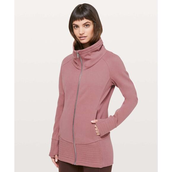 Lululemon Radiant Full Zip Jacket Size 10 Spanish Rose Pink - Picture 1 of 8